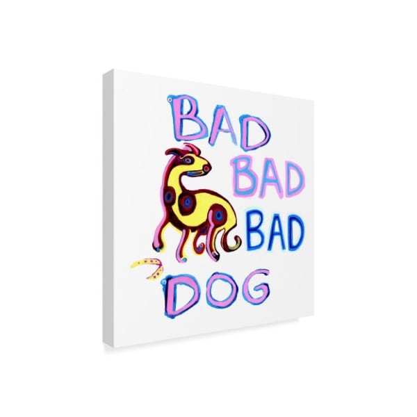 Josh Byer 'Bad Bad Bad Dog' Canvas Art,18x18